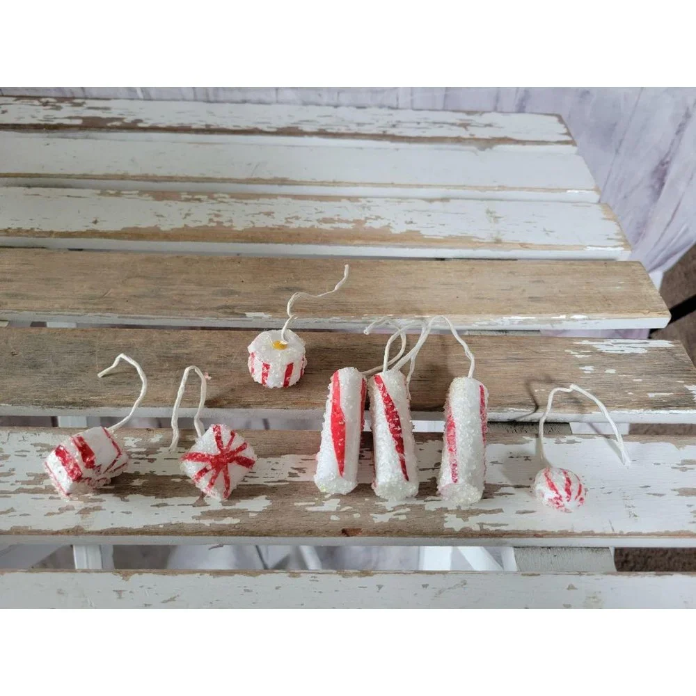 Sugar‎ candy cane candy peppermint vintage styrofoa